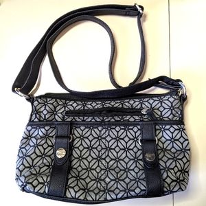 Black and Gray Rosetti shoulder bag